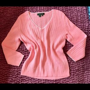 💝LAUREN RALPH LAUREN BABY CABLE V NECK SWEATER💝